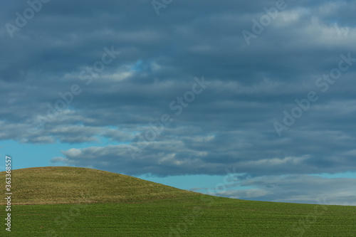 hilly landscape with sky