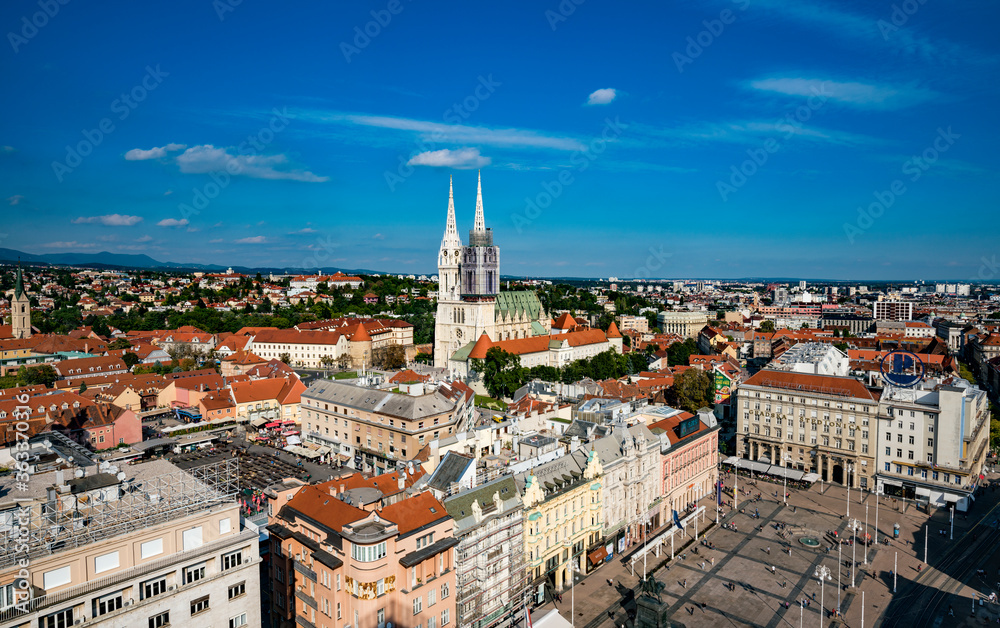 Panoramic view of Zagreb, Croatia