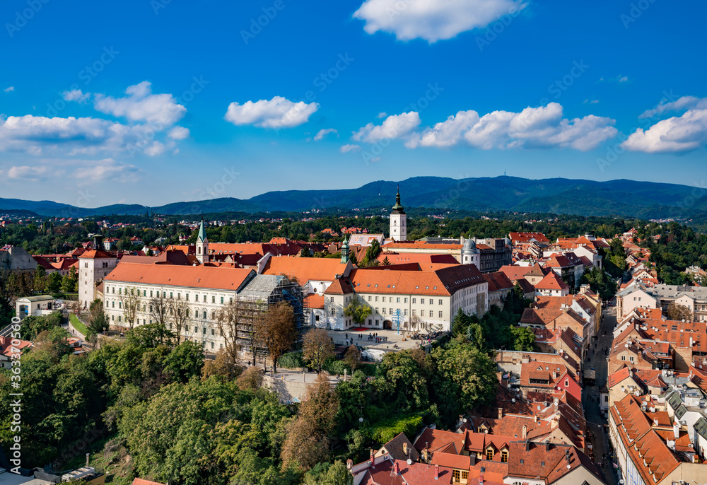 Panoramic view of Zagreb, Croatia