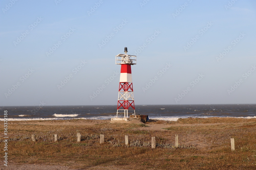 Marine radio beacon on the Emerald Coast, La Balconada beach, La Paloma Municipality, Rocha Department, Uruguay