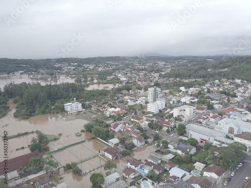 aerial view of the city