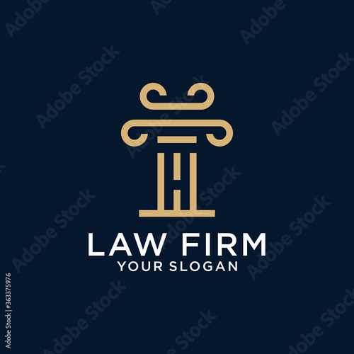 column law firm vector logo icon