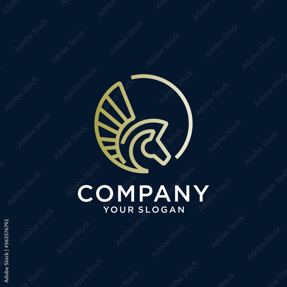 pegasus line gold logo vector pegasus line gold logo vector