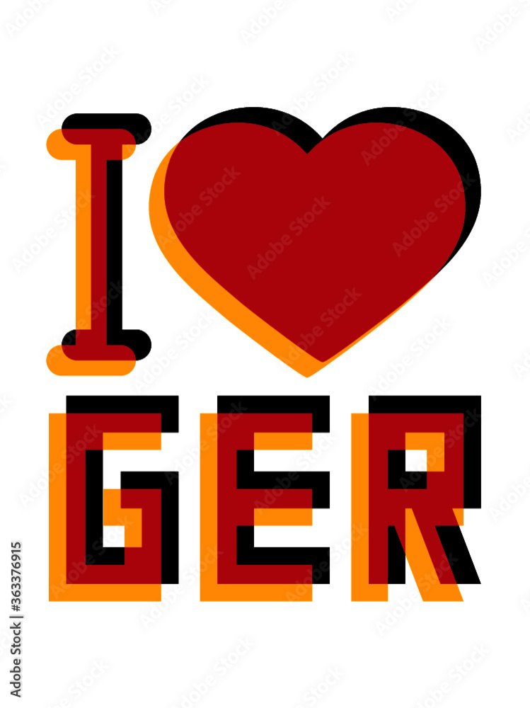 I Love Deutschland 3D Verein Crew Freunde I Love Deutschland 3D Verein Crew Freunde