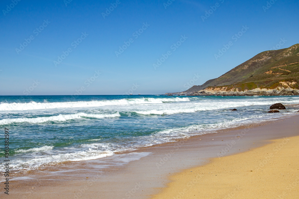 Scenic landscape on the Pacific coastline, Big Sur, California Scenic landscape on the Pacific coastline, Big Sur, California