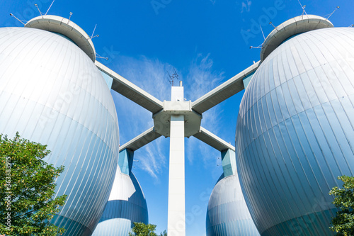 Canvas Print anaerobic digester at treatment plant