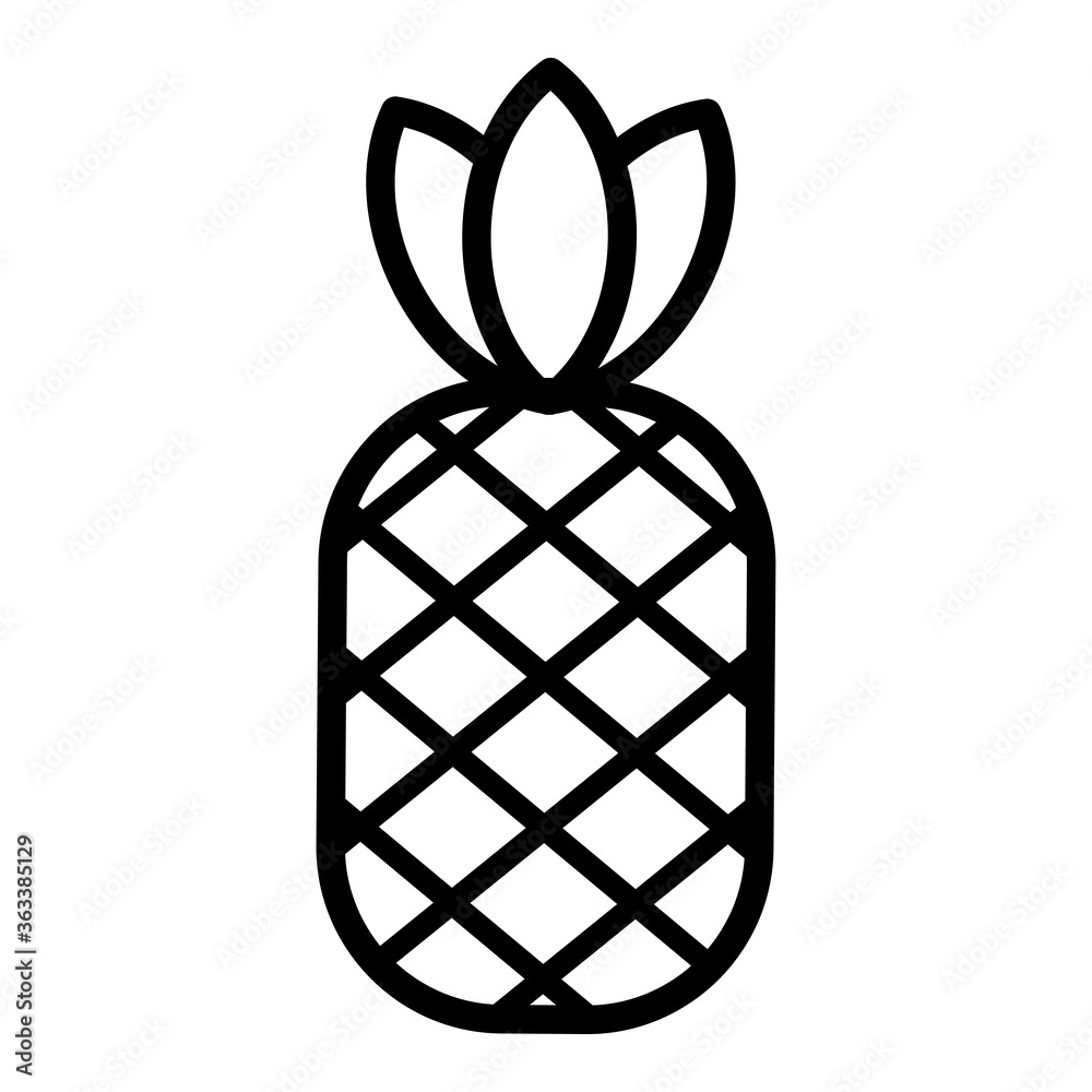 pineapple icon in trendy flat style pineapple icon in trendy flat style