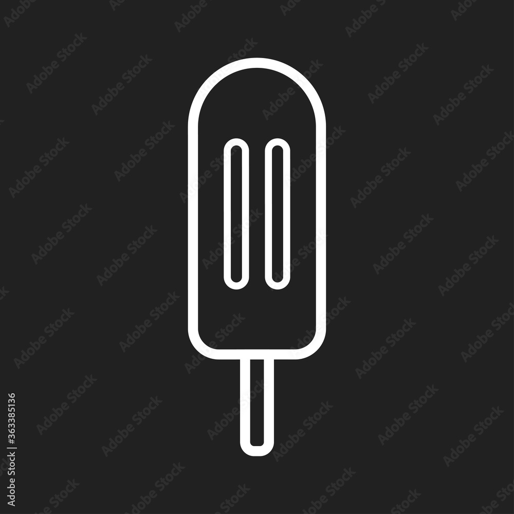 Vector hand drawn doodle sketch eskimo pie ice cream isolated on white background Vector hand drawn doodle sketch eskimo pie ice cream isolated on white background