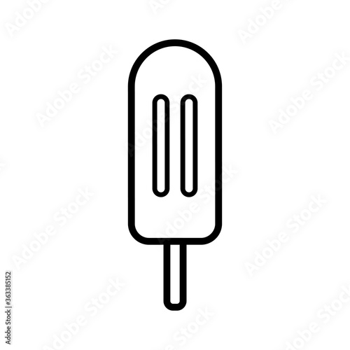 Vector hand drawn doodle sketch eskimo pie ice cream isolated on white background