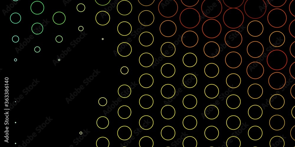 Dark Green, Yellow vector layout with circle shapes. Abstract illustration with colorful spots in nature style. New template for a brand book. Dark Green, Yellow vector layout with circle shapes. Abstract illustration with colorful spots in nature style. New template for a brand book.