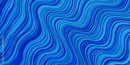 Light BLUE vector pattern with wry lines. Colorful illustration with curved lines. Pattern for websites, landing pages.