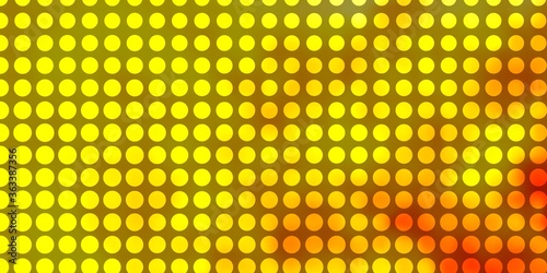 Light Orange vector template with circles. Modern abstract illustration with colorful circle shapes. Pattern for wallpapers, curtains.