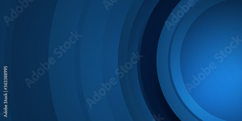 Modern 3D blue circle shape geometric background. Blue Background