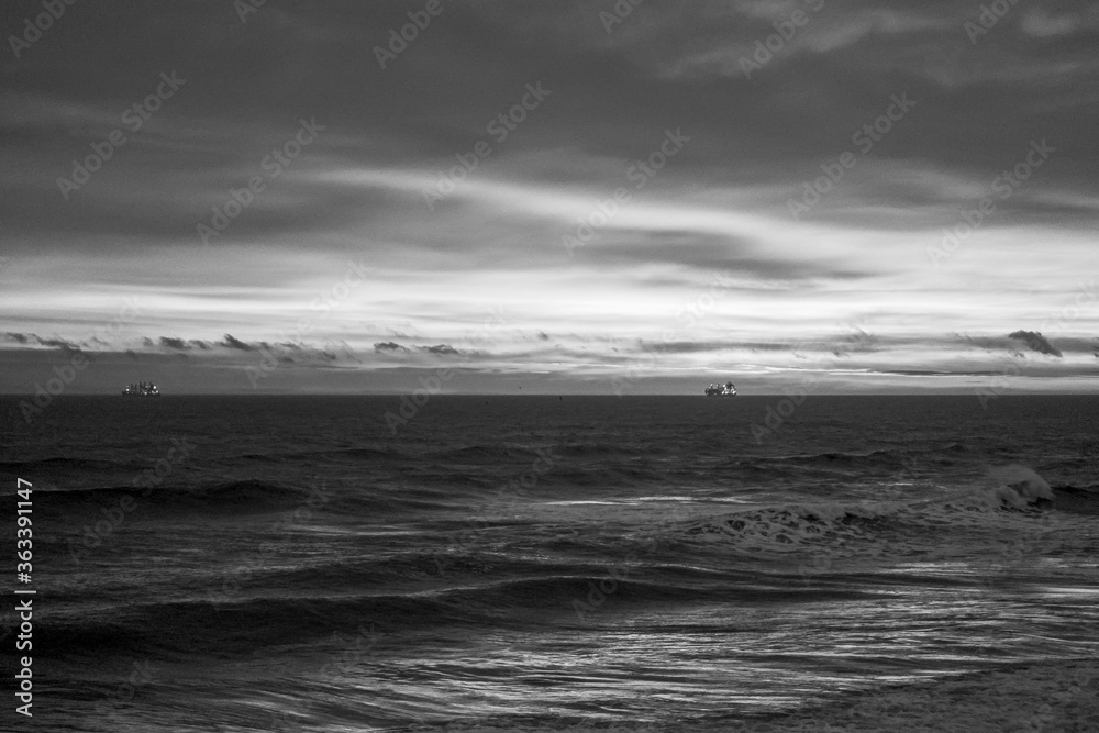 storm on the beach