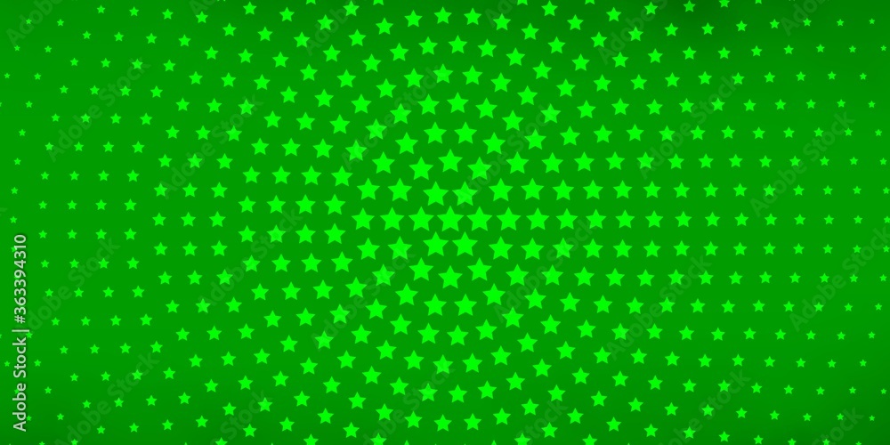 Light Green vector layout with bright stars. Modern geometric abstract illustration with stars. Theme for cell phones.