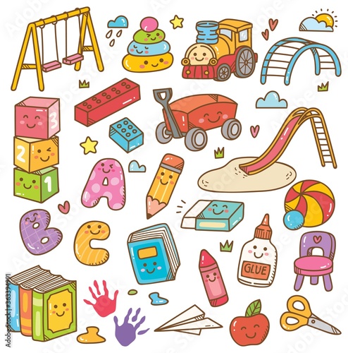 kindergarten toys and equipment doodle set
