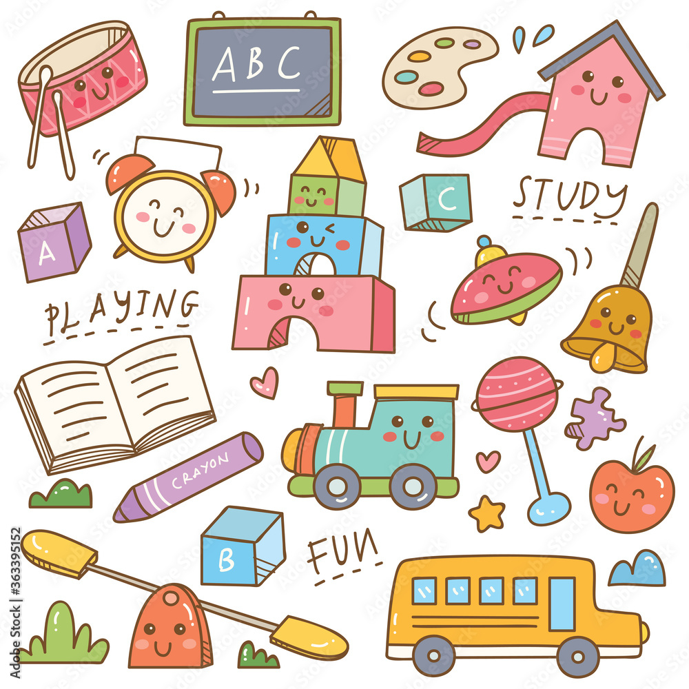 kindergarten toys and equipment doodle set