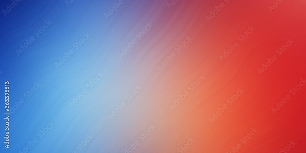 Light Blue, Red vector pattern with curved lines. Bright sample with colorful bent lines, shapes. Best design for your posters, banners.