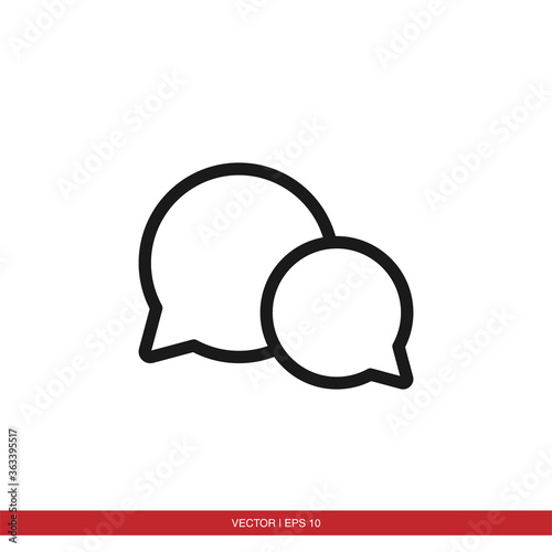 Speech bubble chat icon vector