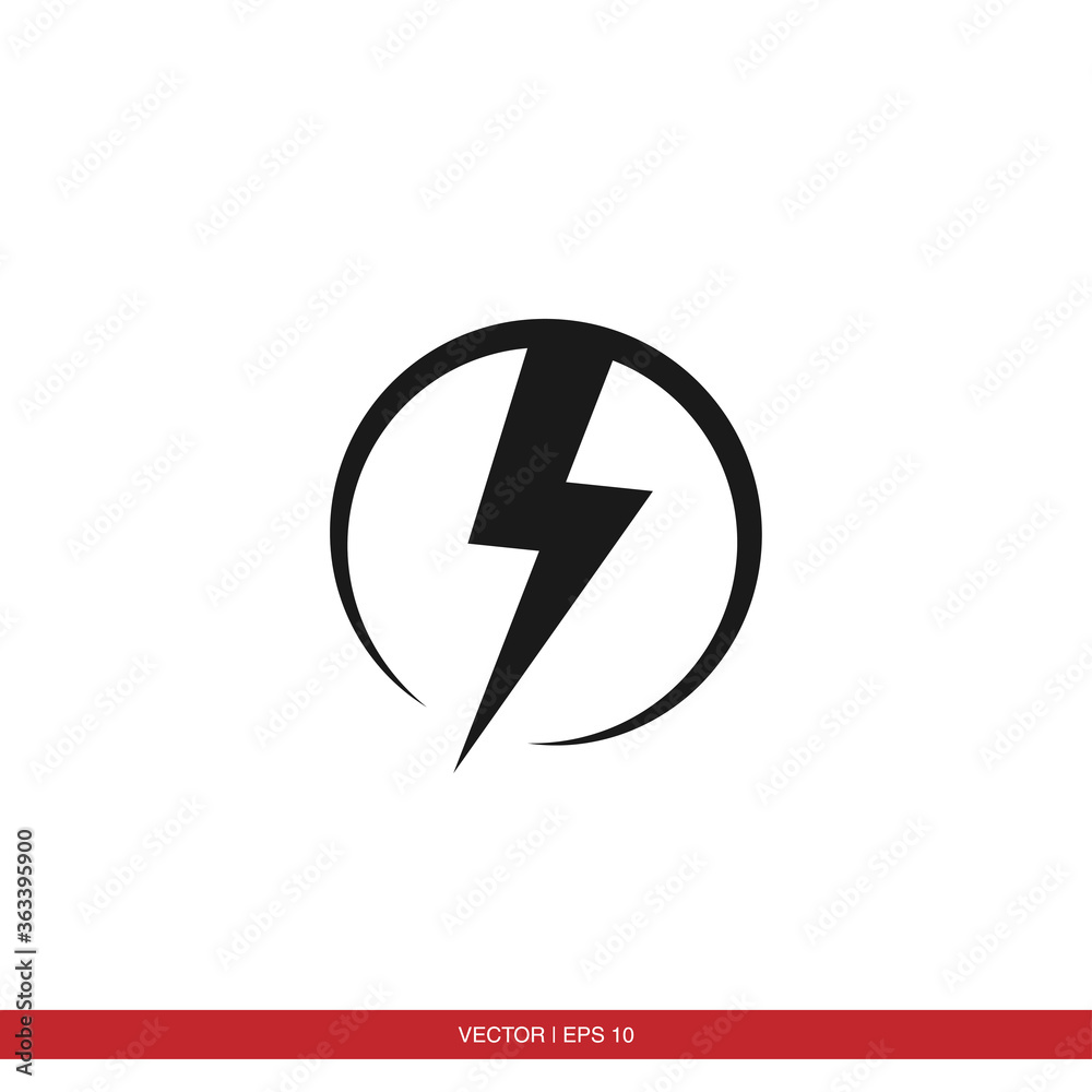 Lighting electric power energy icon vector