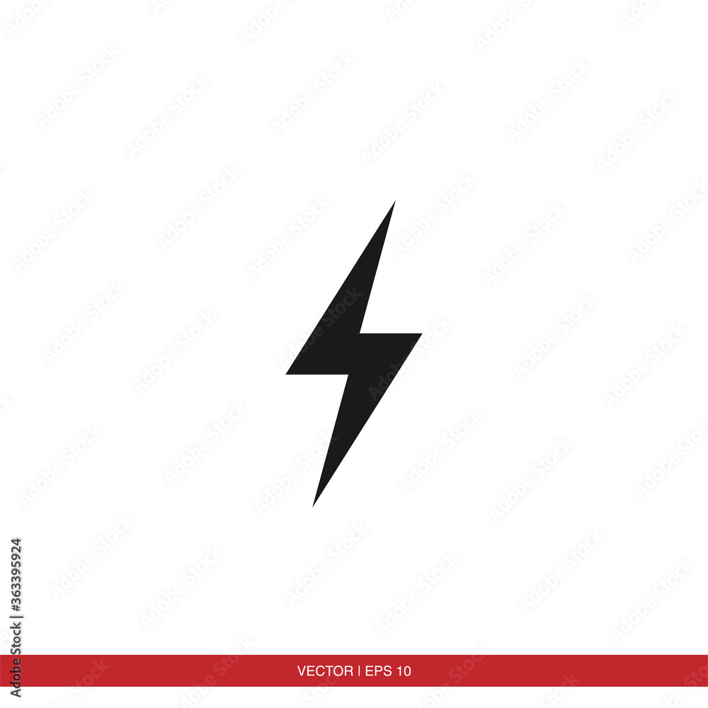 Lighting electric power energy icon vector Lighting electric power energy icon vector