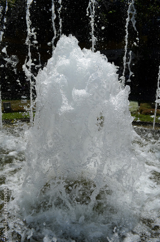 jet of water in decorative sink
