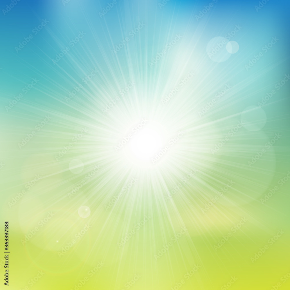 abstract background with sun rays. blurred bokeh effect abstract background with sun rays. blurred bokeh effect