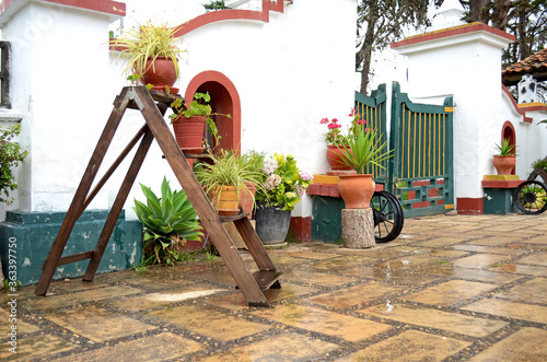 inner courtyard of country house
