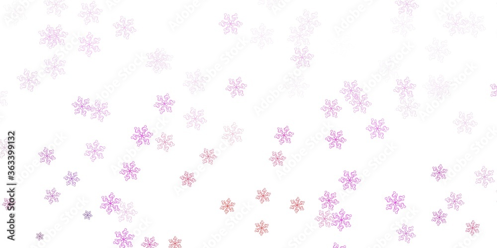Light purple, pink vector doodle template with flowers. Light purple, pink vector doodle template with flowers.