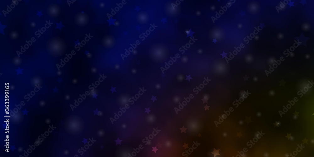 Dark Blue, Yellow vector pattern with abstract stars. Colorful illustration in abstract style with gradient stars. Pattern for websites, landing pages.