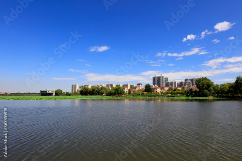 Summer Landscape of Waterfront City, Tangshan City, China