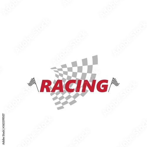 racing flag icon of automotif illustration vector photo