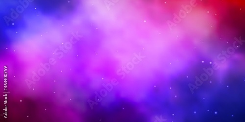 Light Blue  Red vector background with colorful stars. Colorful illustration in abstract style with gradient stars. Design for your business promotion.
