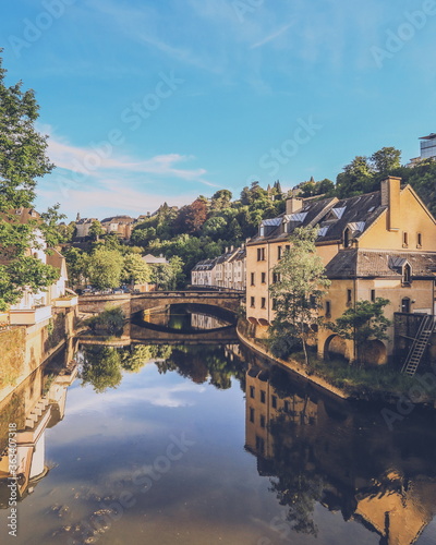 Bridge over the Alzette River in Luxembourg 