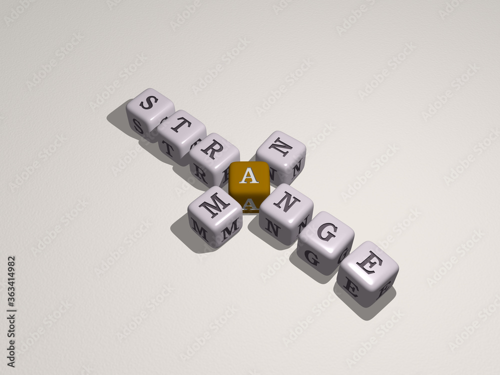 crosswords of strange man arranged by cubic letters on a mirror floor, concept meaning and presentation. background and illustration crosswords of strange man arranged by cubic letters on a mirror floor, concept meaning and presentation. background and illustration