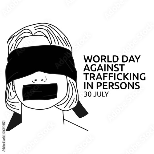World Day against Trafficking in Persons Vector Illustration