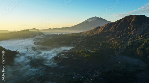 sunrise over the mountains, Bali.