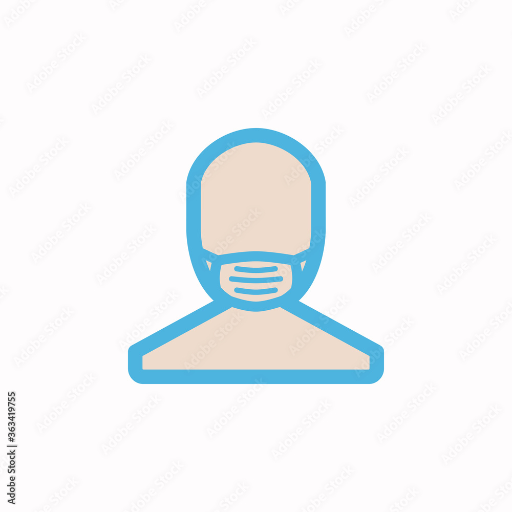 medical face mask flat icon vector logo design trendy medical face mask flat icon vector logo design trendy
