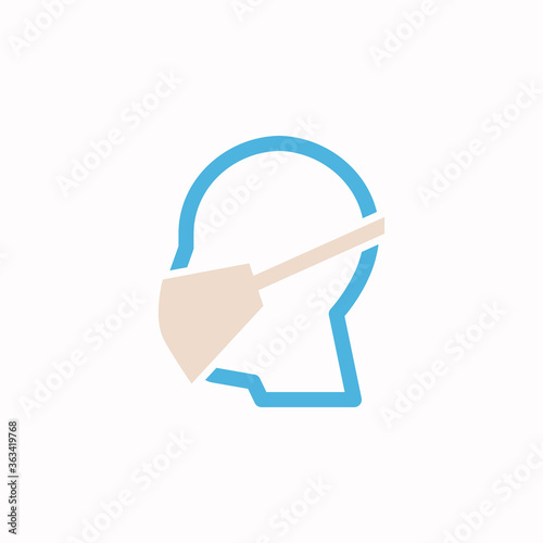 medical face mask flat icon vector logo design trendy
