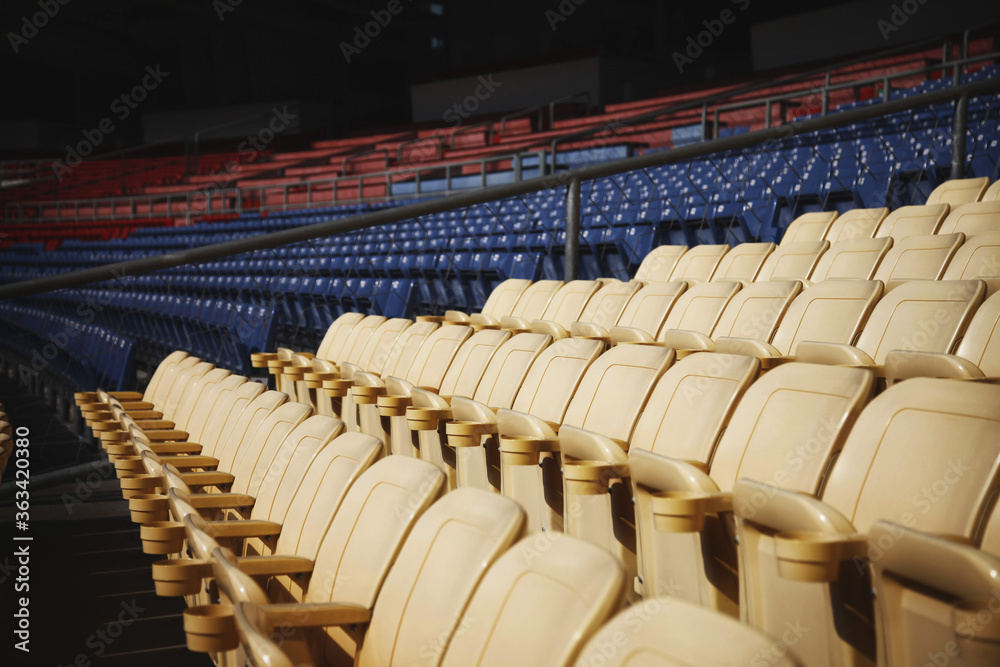 Fototapeta premium Empty chairs in a stadium