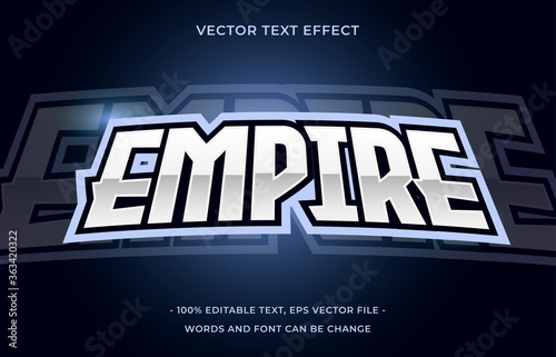 Esports empire blue editable text effect