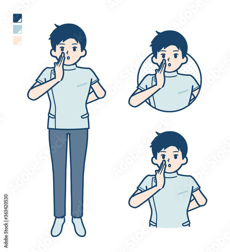 simple nurse man_Whispering