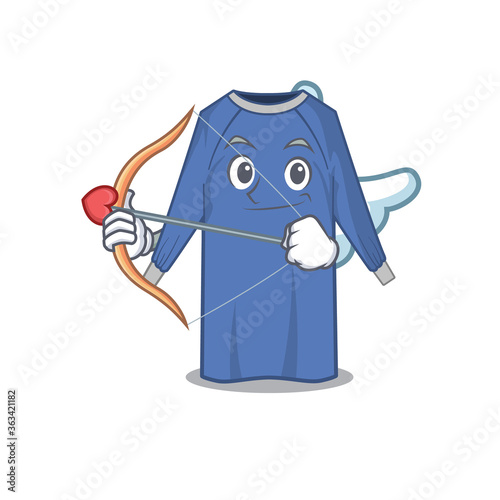 disposable clothes in sweet romantic cupid cartoon drawing with arrow