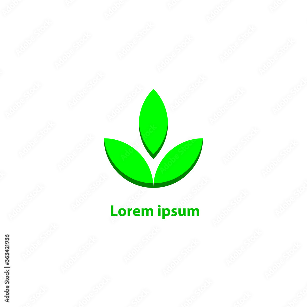 logo for business.
green leaf bud logo