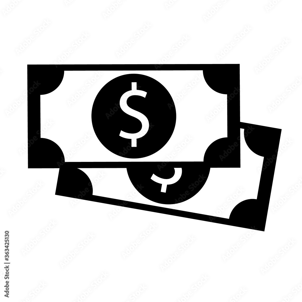 Black and White Money Icon/ Symbol , Vector Design For Business, Graphic Resource, and Design Black and White Money Icon/ Symbol , Vector Design For Business, Graphic Resource, and Design