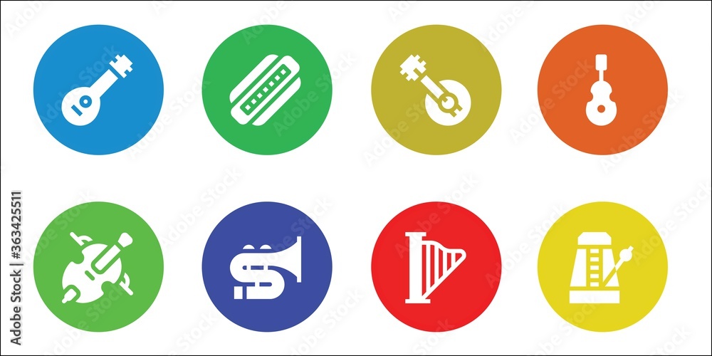 harp icon set harp icon set