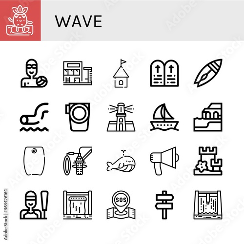 Set of wave icons