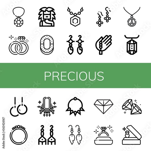 precious simple icons set