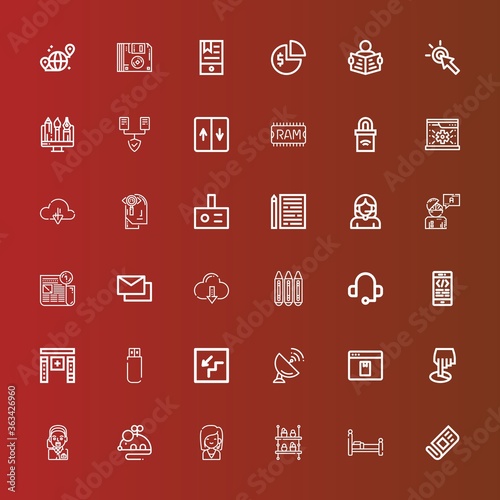 Editable 36 information icons for web and mobile