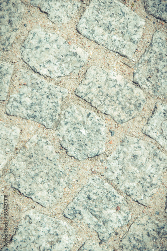 Footpath made of rocks or stones. Background texture